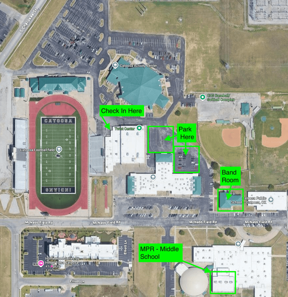 Catoosa High School campus map